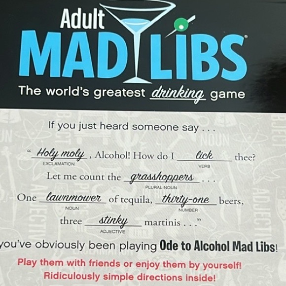 NEW Adult MAD LIBS- The World’s Greatest Drinking Game! - Picture 5 of 6